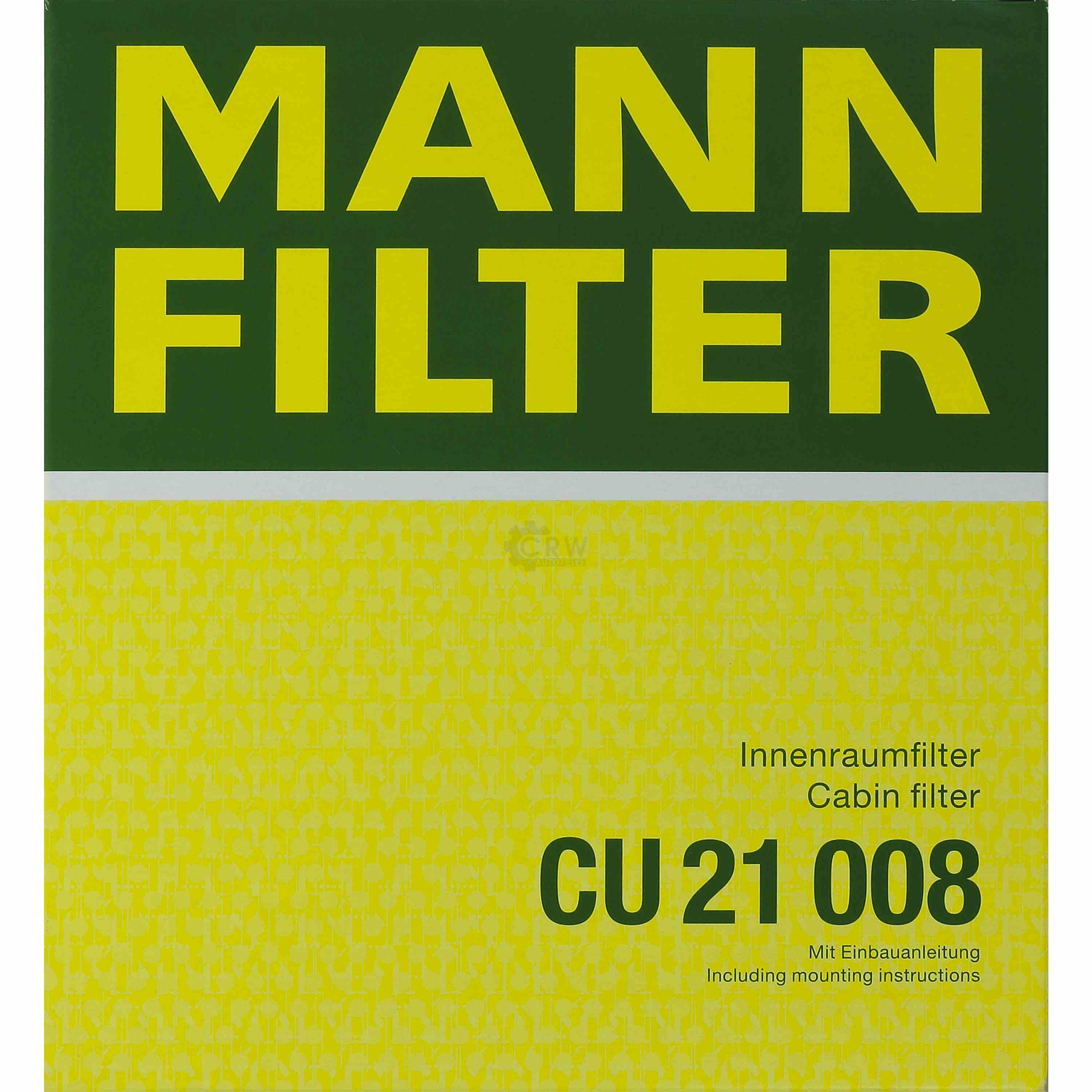 MANN-FILTER Innenraumfilter Pollenfilter CU 21 008