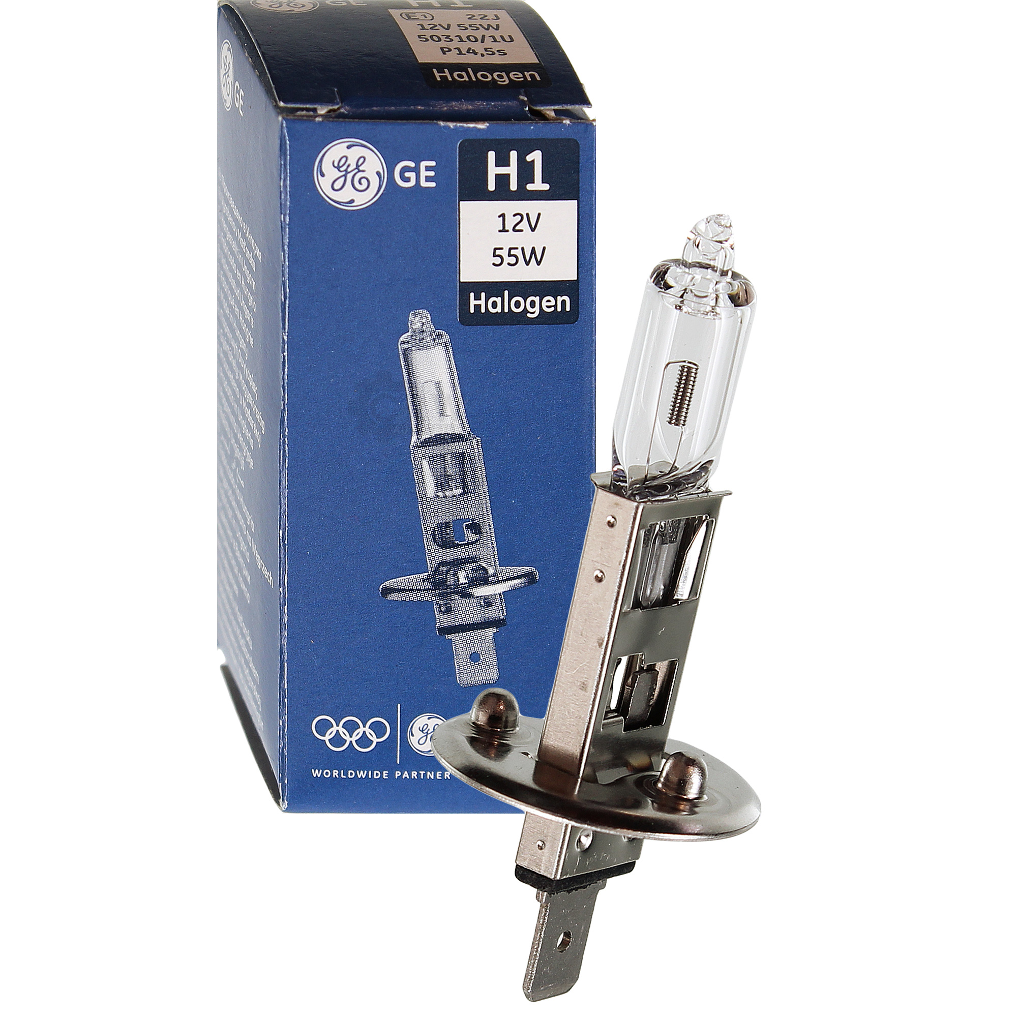GE General Electric Halogen H1 12V 55W Sockel P14,5s mit 1550Lumen