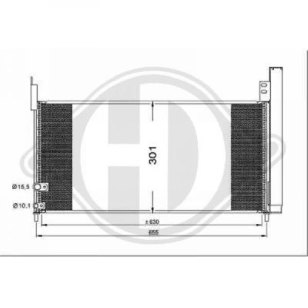 Kondensator Klimaanlage mit Trockner für Toyota Prius _W3_ Lexus