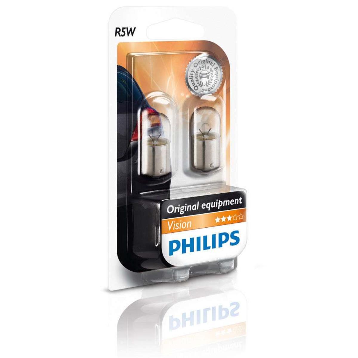 Philips Vision 2st. R5W 12V 5W  BA15s Blister Lampe Birne