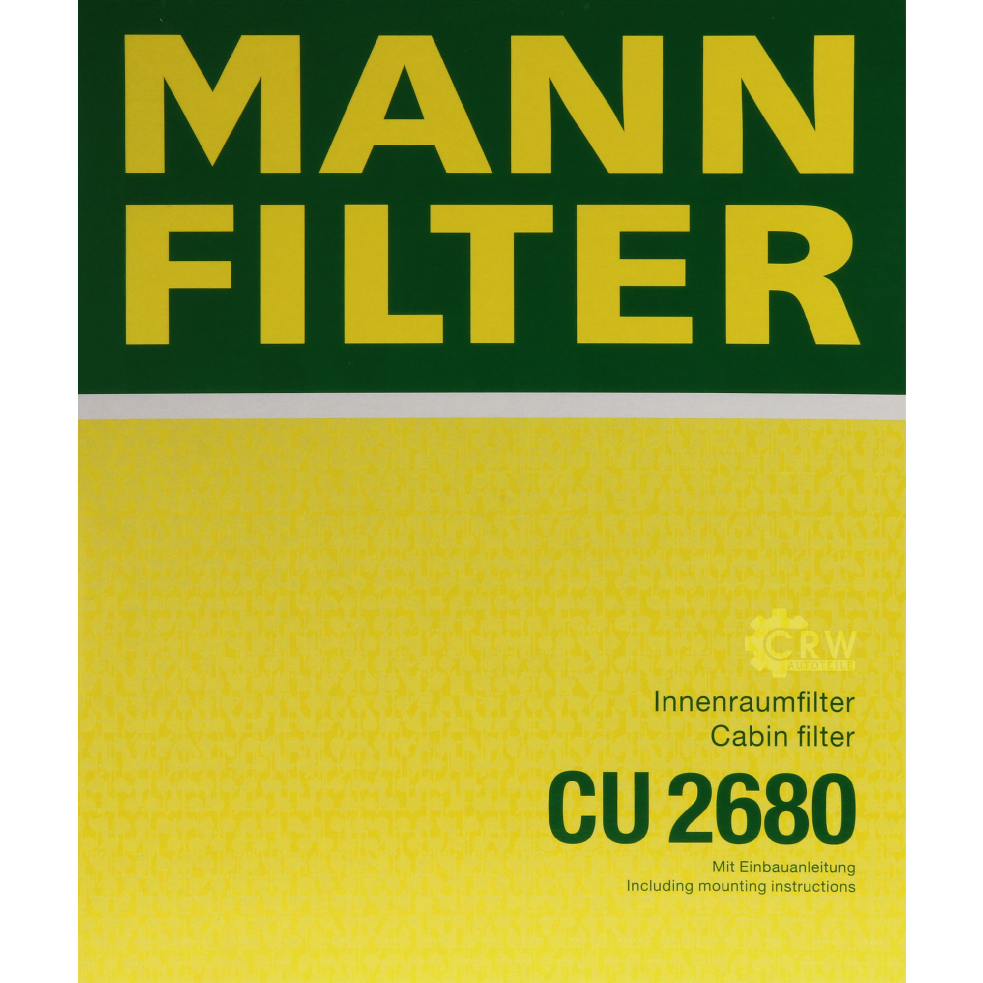 MANN-FILTER Innenraumfilter Pollenfilter CU 2680