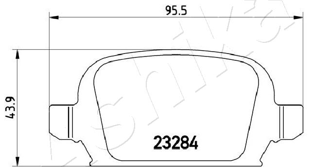 ASHIKA Bremsbeläge Bremsbelegsatz hinten für Opel Corsa C Tigra Twintop
