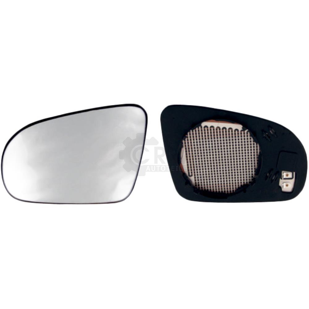 ALKAR Spiegelglas Außenspiegel rechts elektrisch für Opel Corsa B 73_ 78_ 79_