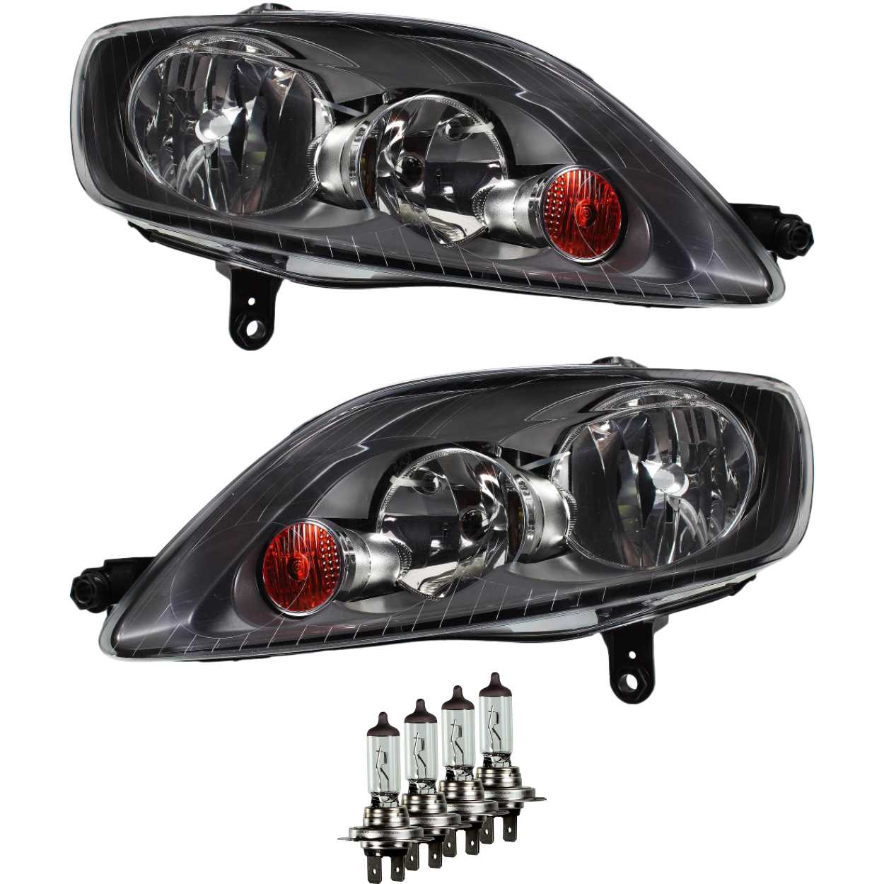 Scheinwerfer Set Satz für VW Golf V Plus Typ (5M1) Bj. 05-09 H7+H7+Motor+Osram