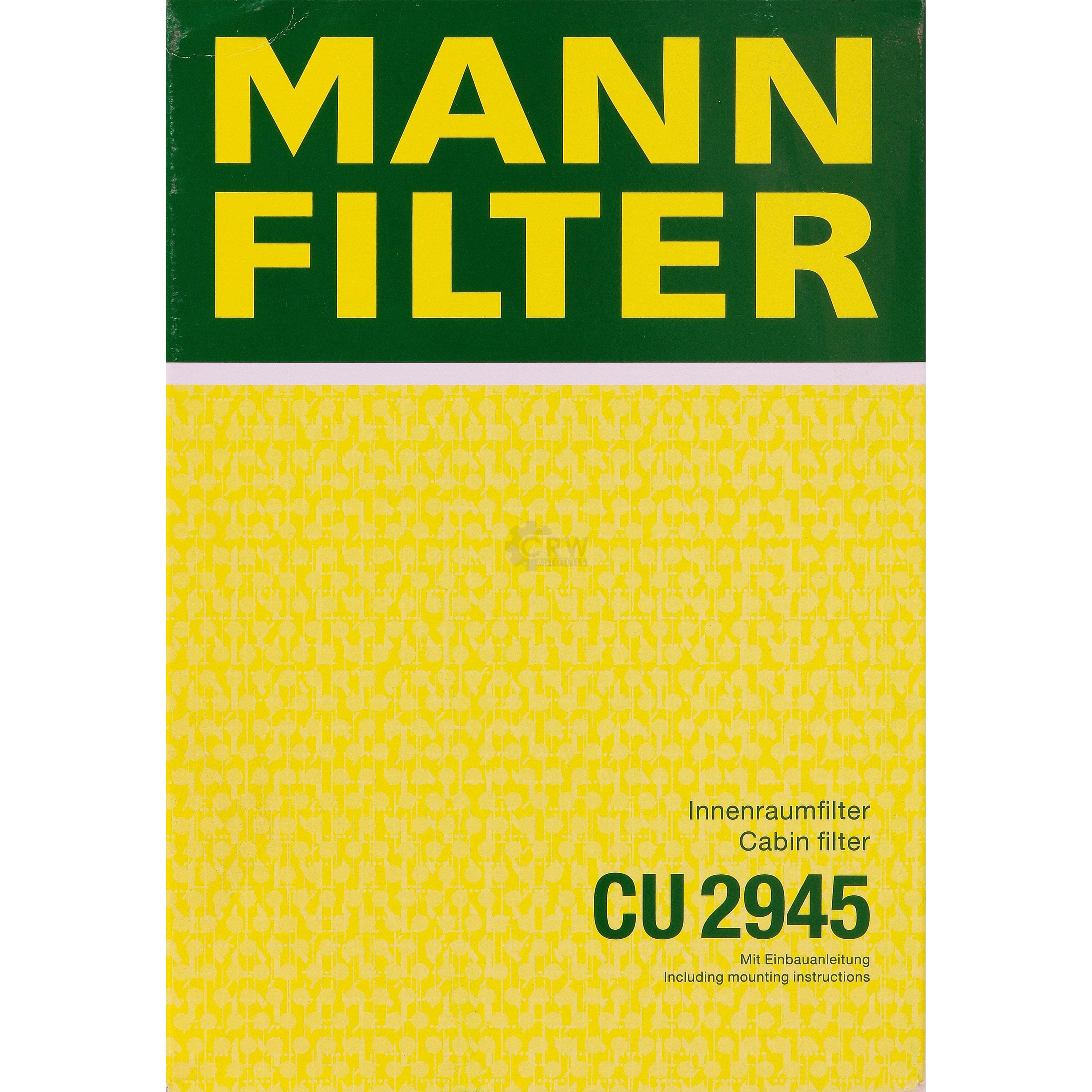 MANN-FILTER Innenraumfilter Pollenfilter CU 2945