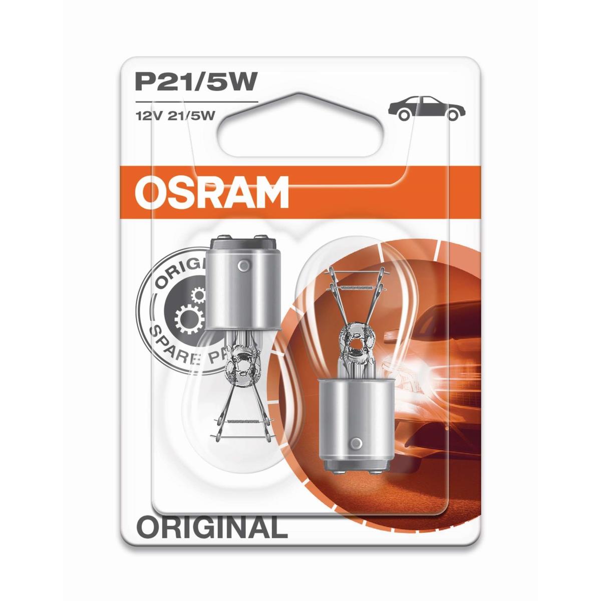 OSRAM P21/5W Lampe mit Metallsockel 12V 21/5W Sockel BAY15d