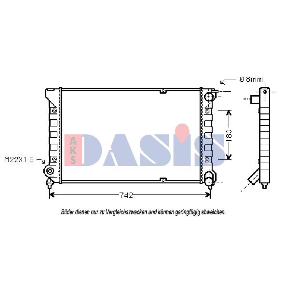 Wasserkühler mechanisch gefügt für VW Jetta II 19E 1G2 165 1.8 16V