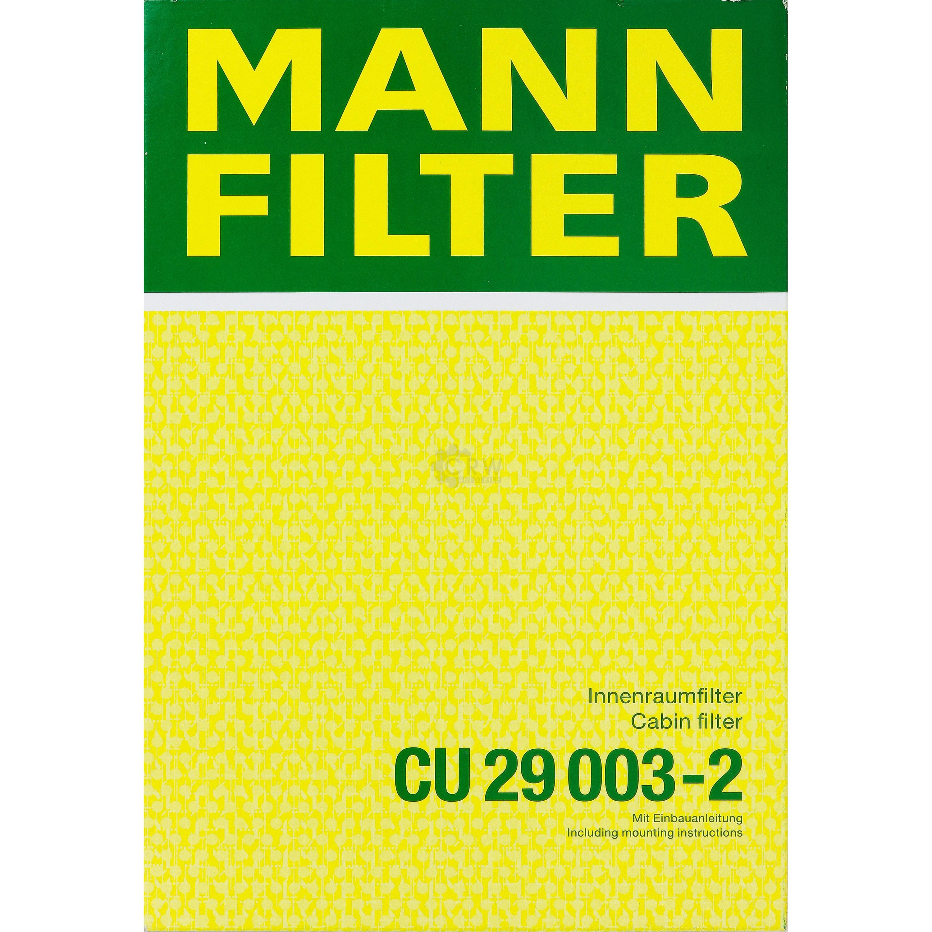 MANN-FILTER Innenraumfilter Pollenfilter CU 29 003-2