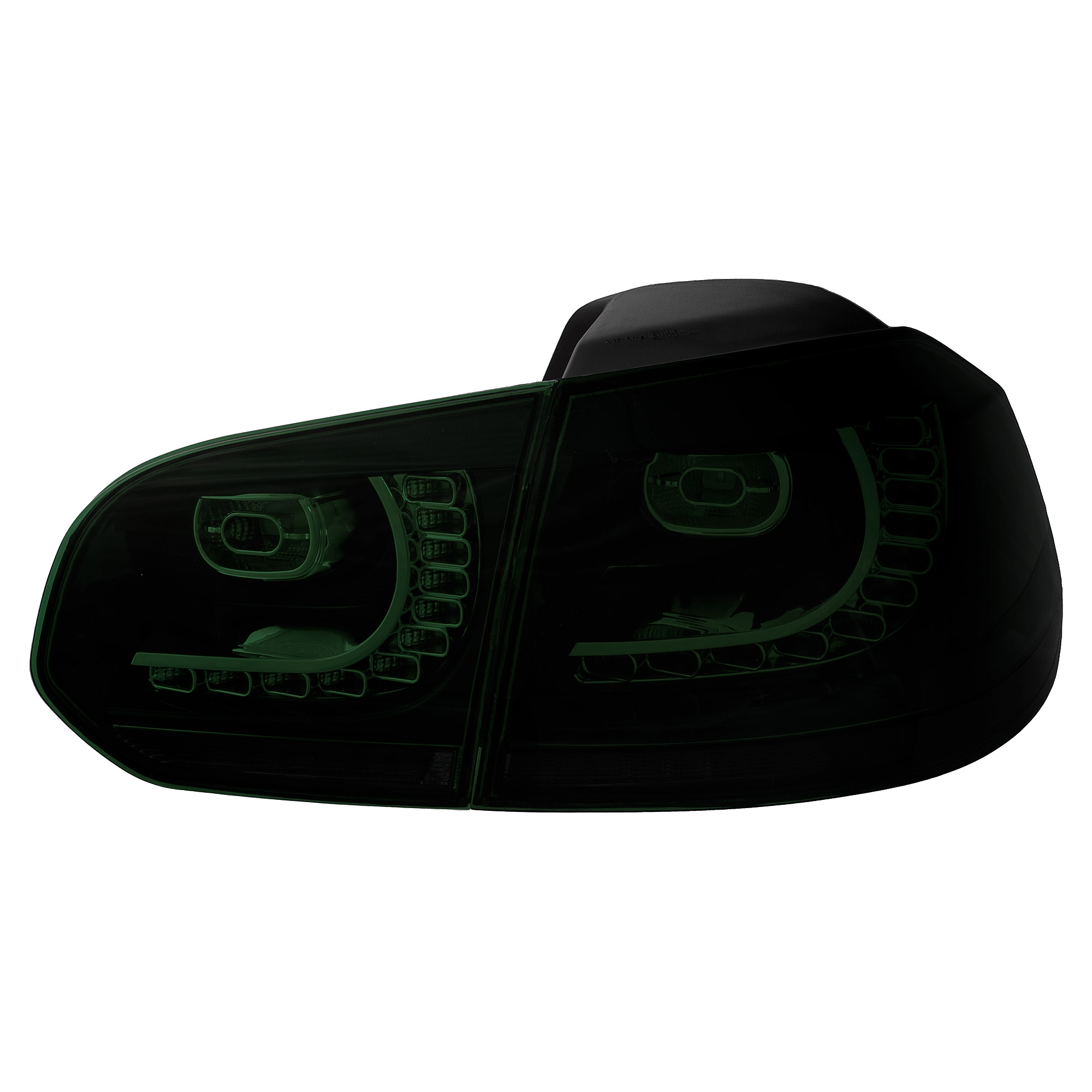 LED Rückleuchten dynamisch Blinker für VW Golf 6 Bj.08-13 Klarglas smoke schwarz