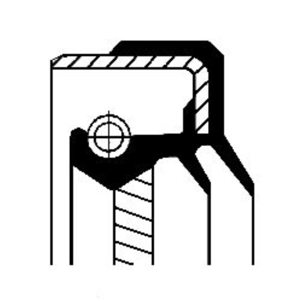 Wellendichtring Verteilergetriebe 01034860B für VW Touareg 7LA 7L6 7L7