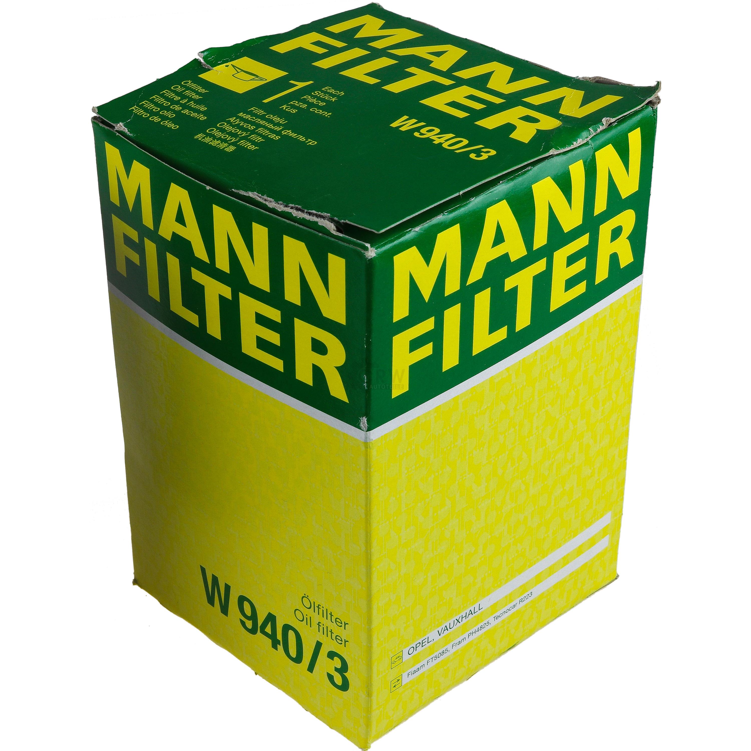 MANN-FILTER Ölfilter W 940/3 Oil Filter