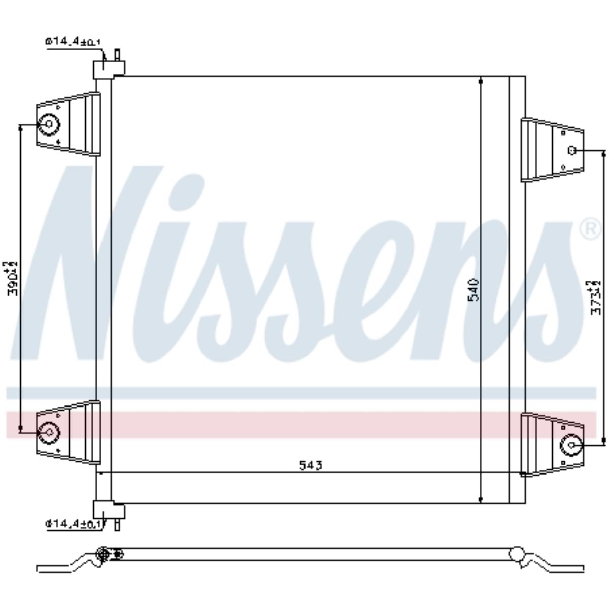 Kondensator Klimaanlage Klimakühler Aluminium 543 x 540