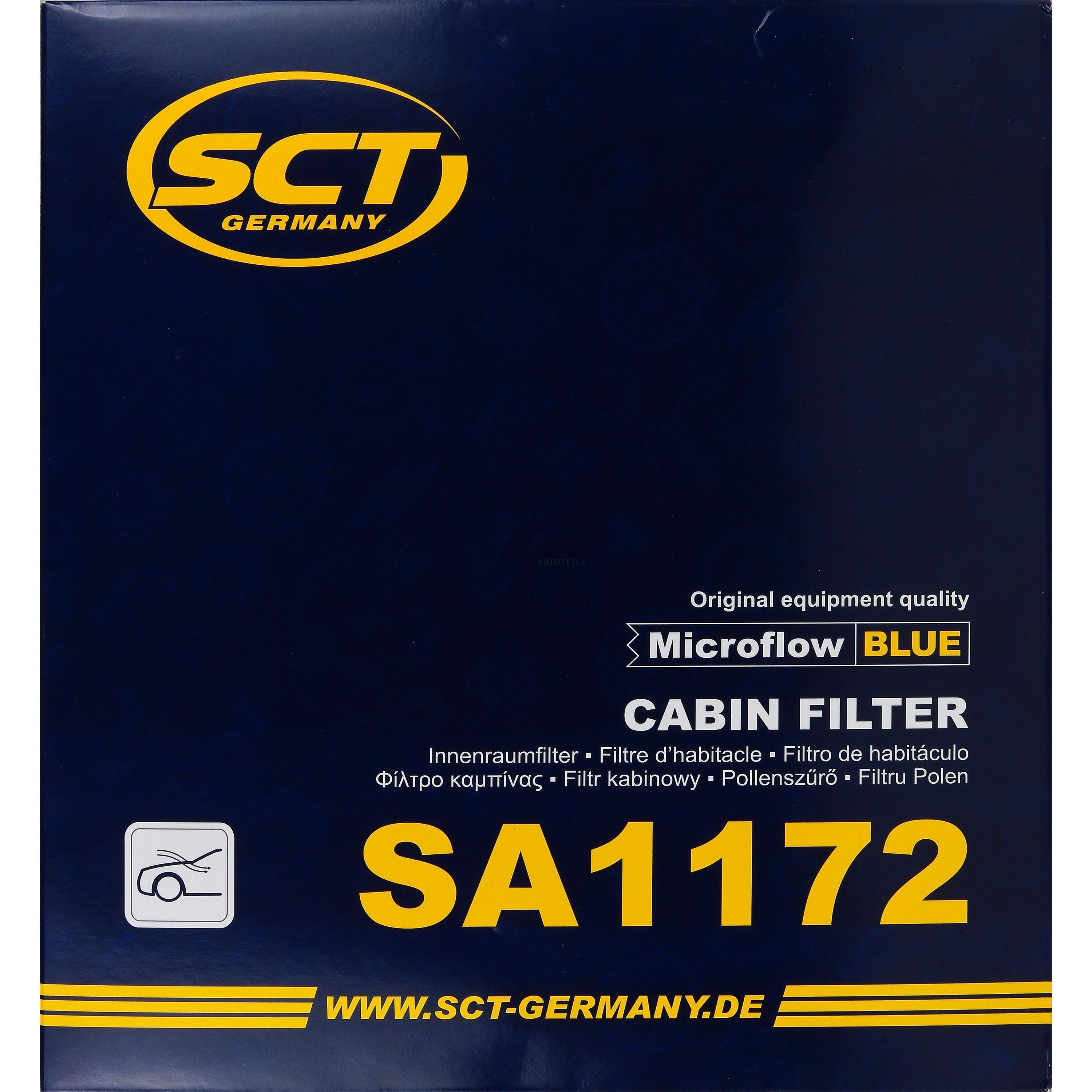 SCT Innenraumfilter Pollenfilter Innenraumluft Filter SA 1172