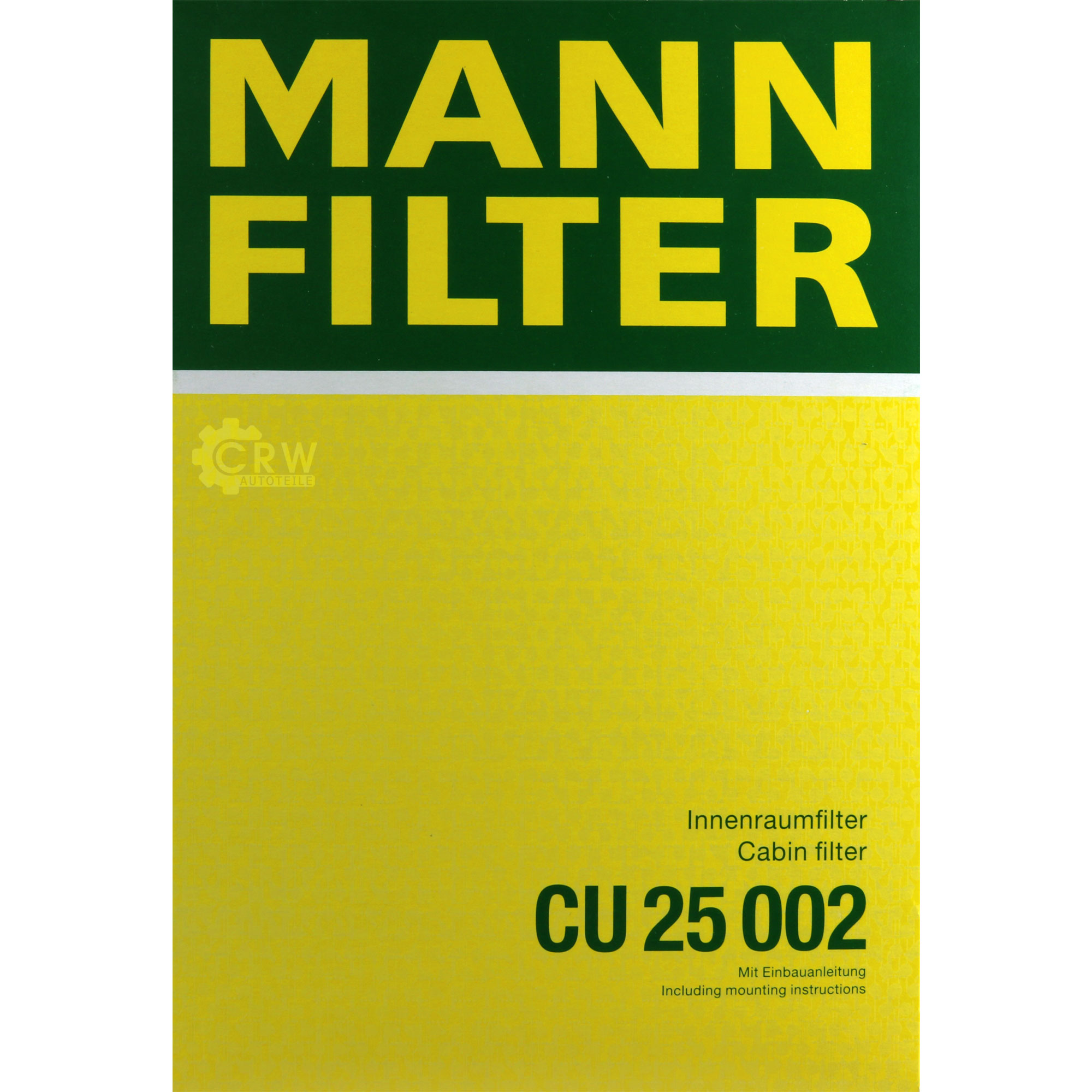 MANN-FILTER Innenraumfilter Pollenfilter CU 25 002