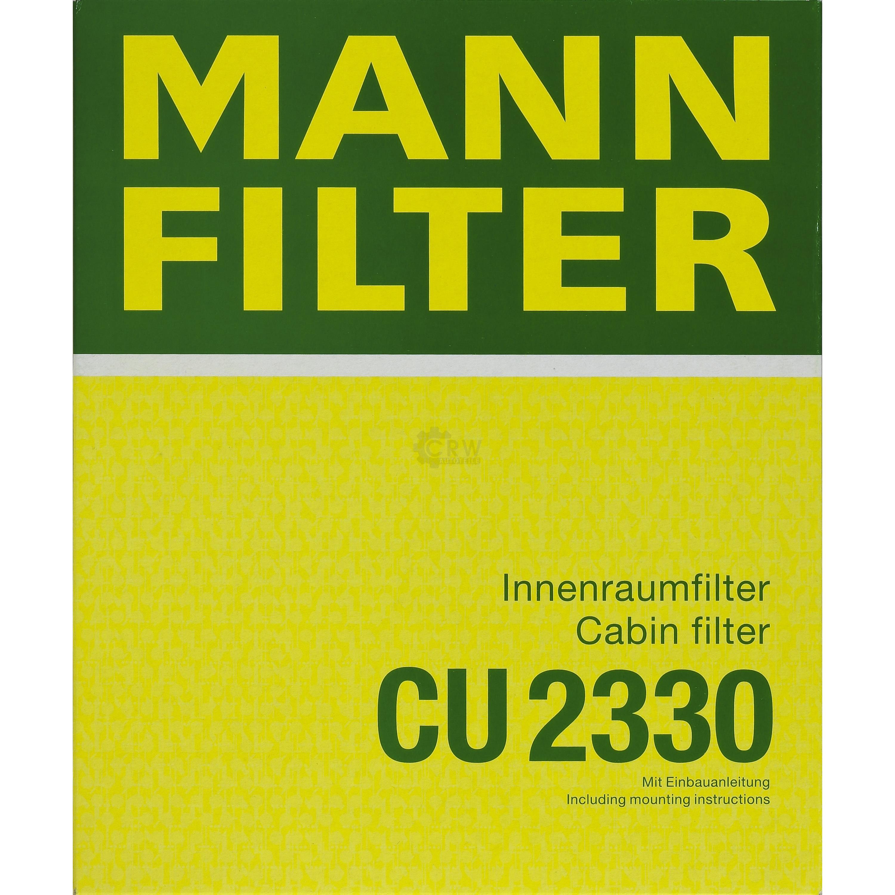 MANN-FILTER Innenraumfilter Pollenfilter CU 2330