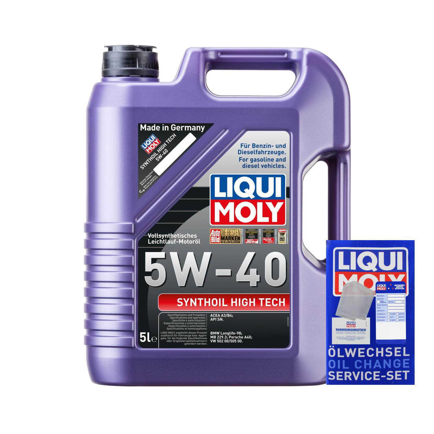 5L Liqui Moly Synthoil High Tech 5W-40 Vollsynthetisch Leichtlauföl Motoröl
