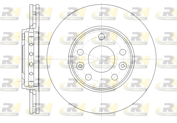 ROADHOUSE 2x Bremsscheiben vorne Ø280 belüftet für Dacia Duster Renault Scénic