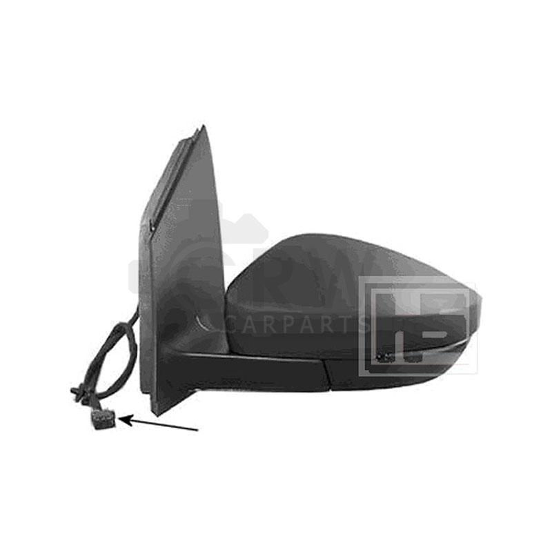 Außenspiegel links für VW Polo VI elektrisch schwarz beheizbar asphärisch I6H