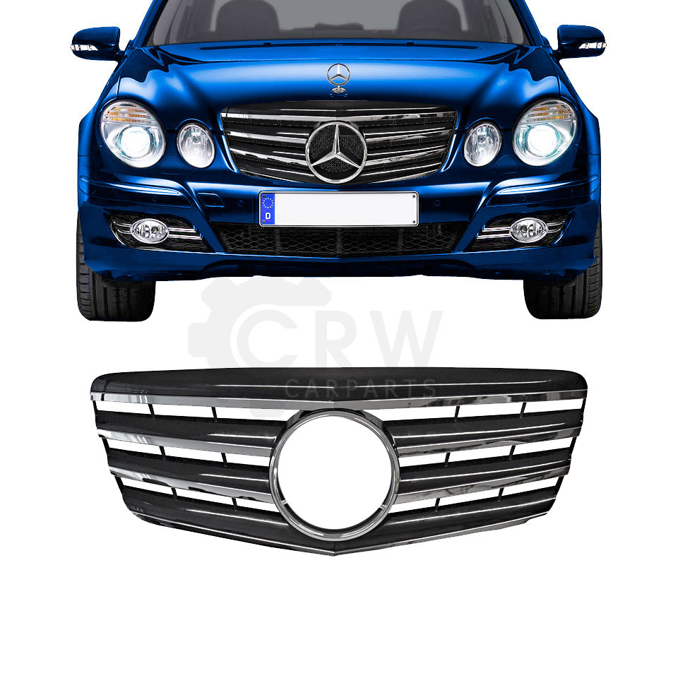 Kühlergrill Frontgrill für Mercedes E-Kl. W211 Bj. 06-09 ohne Emblem