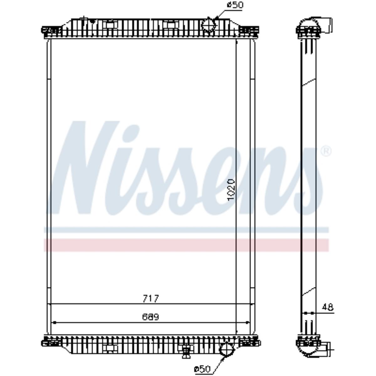 Kühler Motorkühlung NISSENS für Renault 6 0.8 Bj.69-80 Bj.71-80 16 Bj.79-86