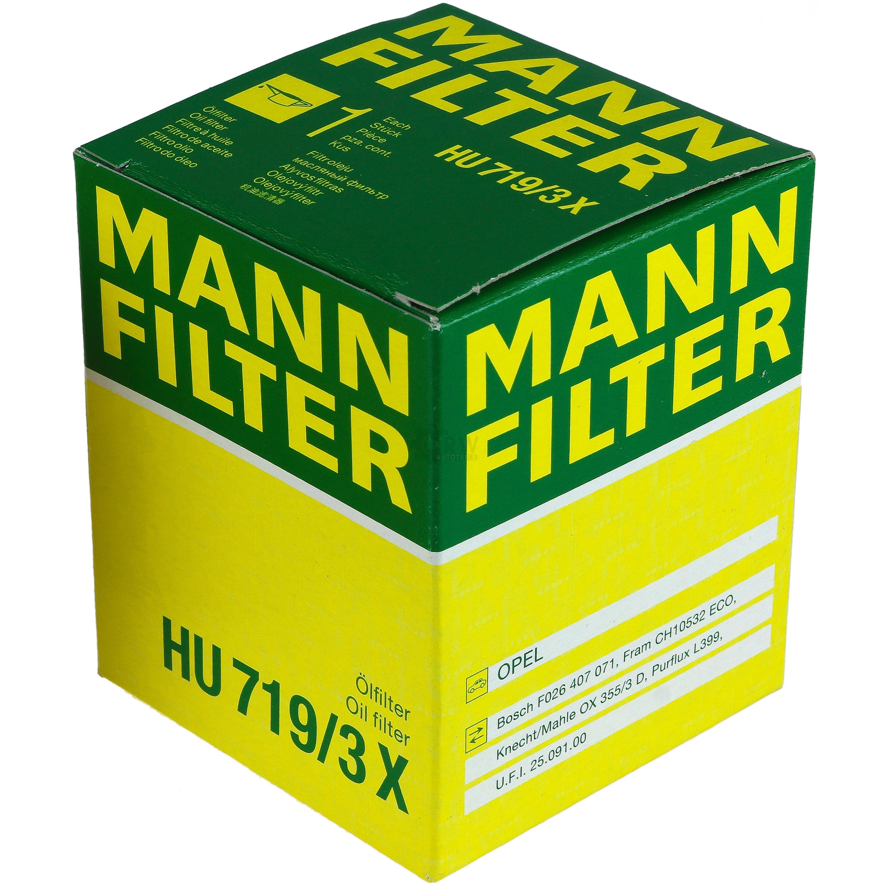 MANN-FILTER Ölfilter HU 719/3 x Oil Filter