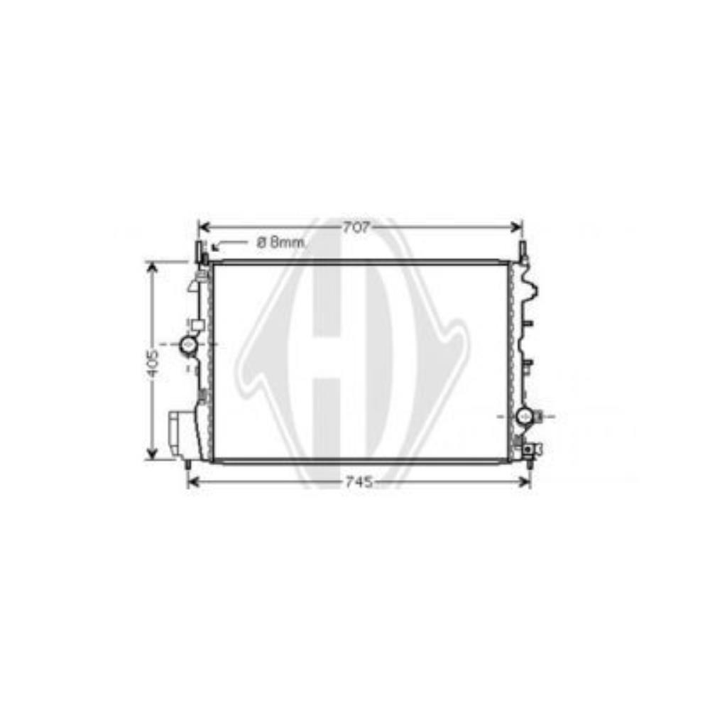 Kühler Wasserkühler Motorkühler Aluminium für Opel Vectra C Caravan YS3F 1.9 TiD