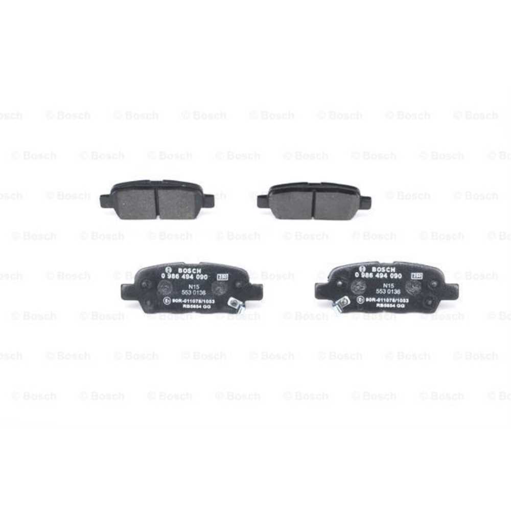 BOSCH Satz Bremsbeläge + Bremsscheiben belüftet hinten für Nissan Qashqai +2 I