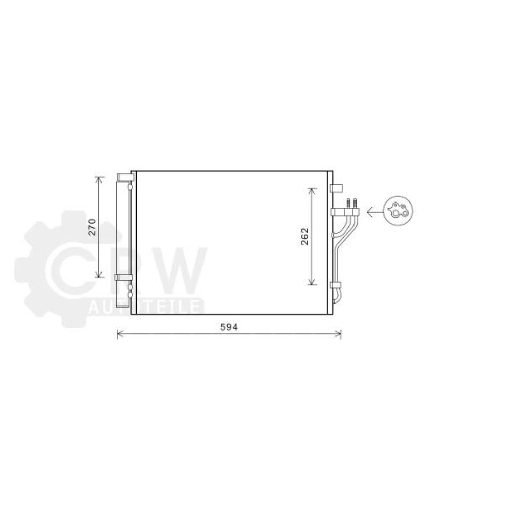 Kondensator Klimaanlage für KIA Sportage SL Hyundai IX35 LM
