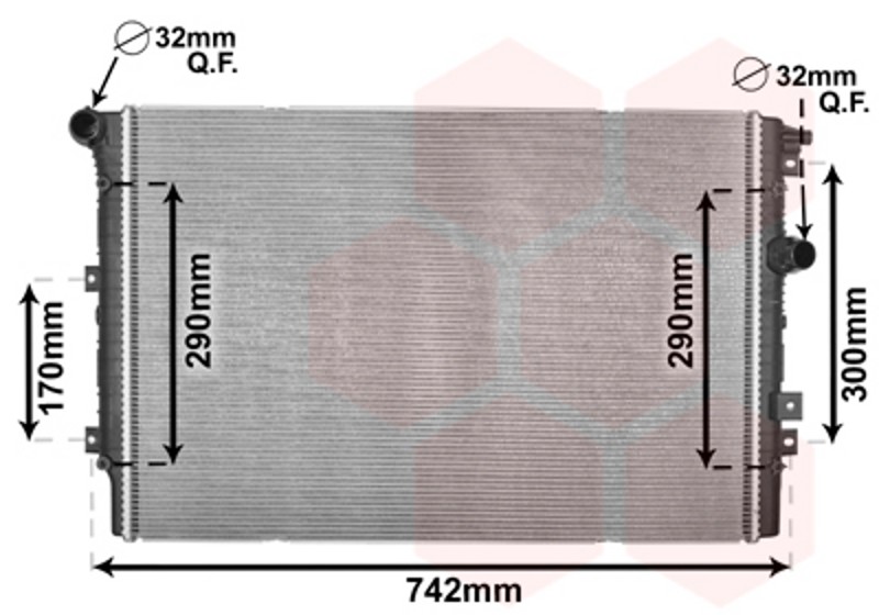 VAN WEZEL Wasserkühler Motorkühler gelötet für VW Tiguan 5N_ 2.0 TDI 4motion
