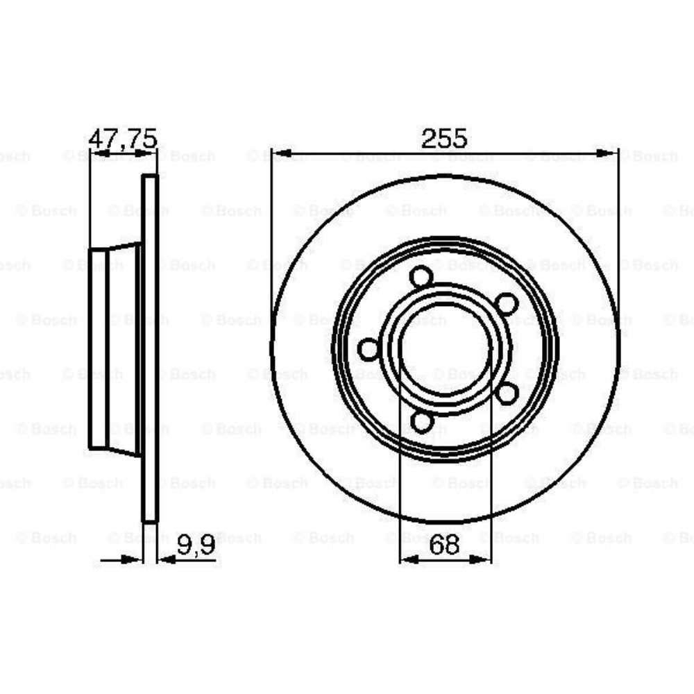 BOSCH Satz Bremsbeläge + Bremsscheiben Voll hinten für Audi A6 Avant 4B C5 4B5