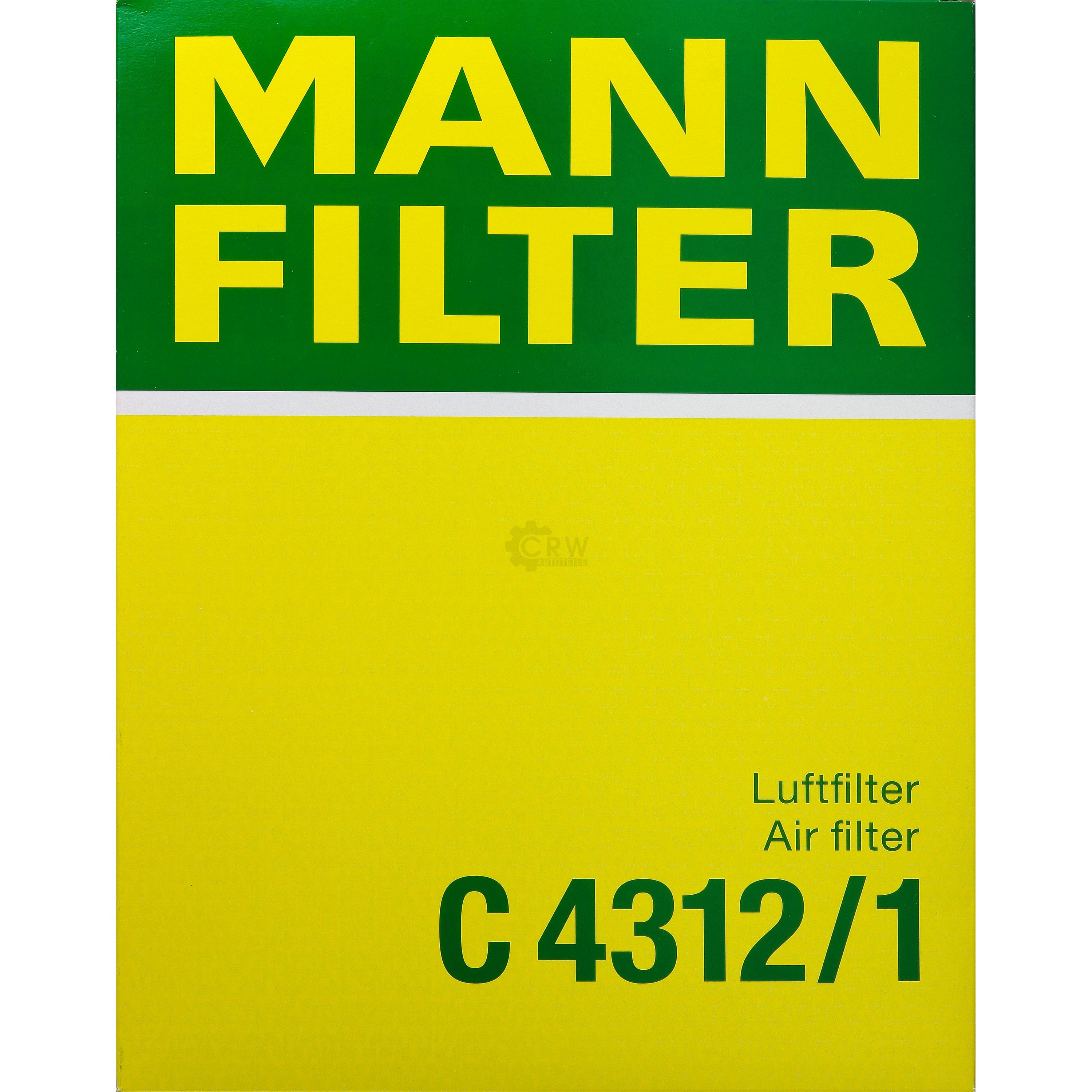 MANN-FILTER Luftfilter für Mercedes-Benz Sprinter 35-T Kasten 906 316 CDI 313