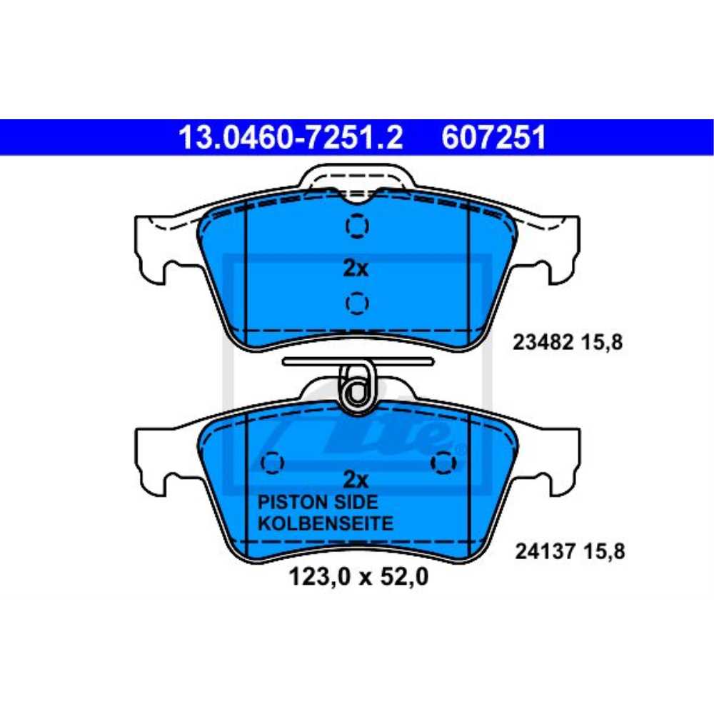 ATE Satz Bremsen Bremsscheiben + Bremsbeläge hinten für Renault Laguna III