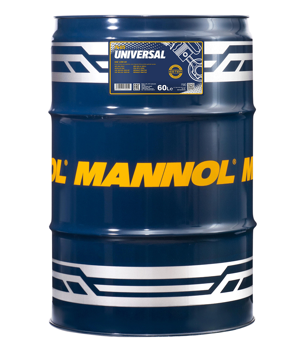 60 Liter MANNOL Universal 15W-40 Motoröl API SN/CH-4