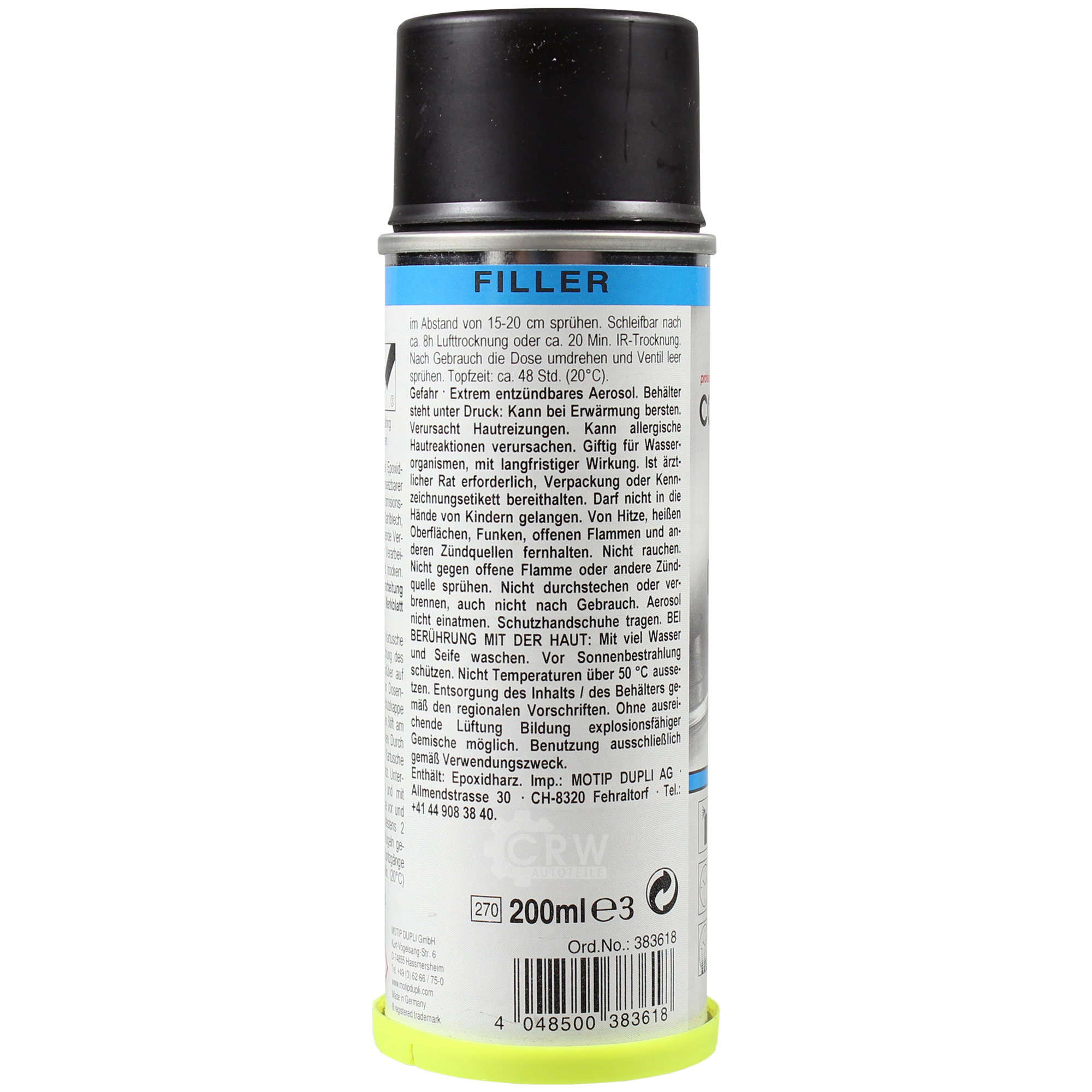 Colormatic 2K Epoxy-Grundierfüller Primer HG7 schwarz  200 ml Dose 