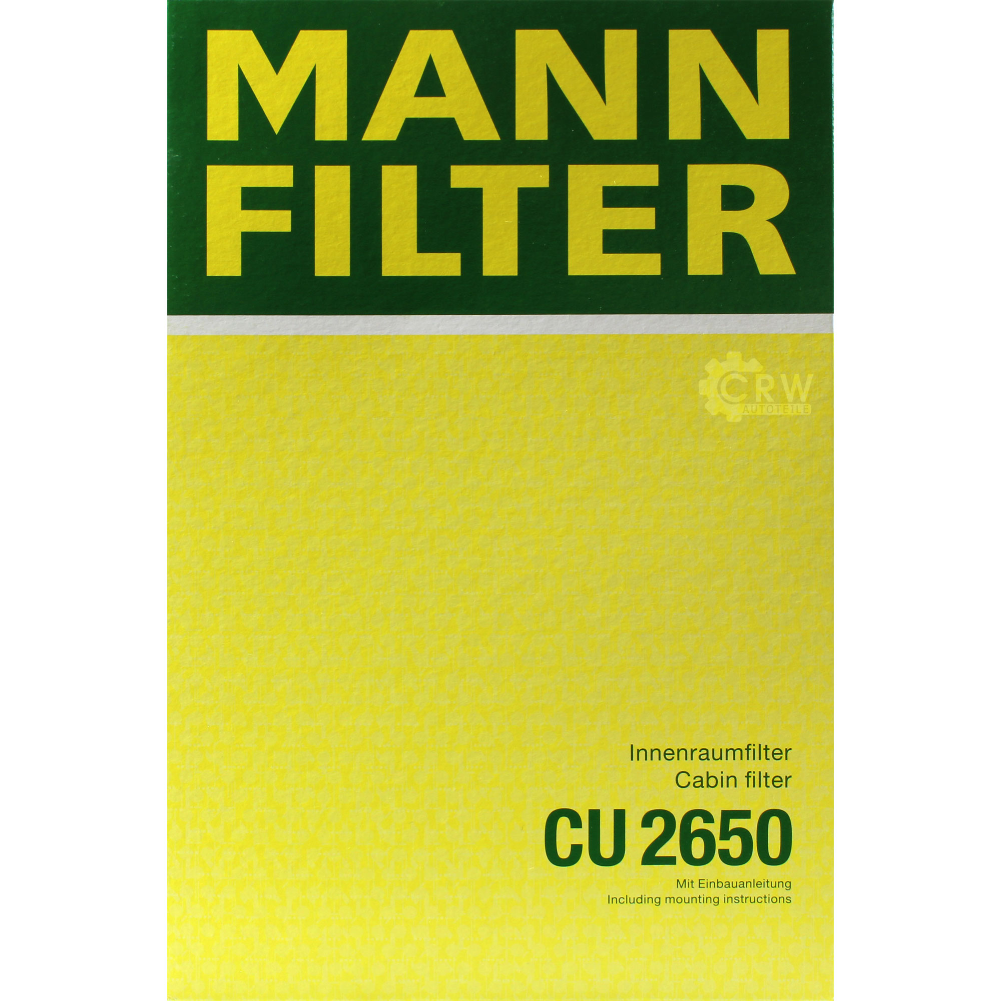 MANN-FILTER Innenraumfilter Pollenfilter CU 2650