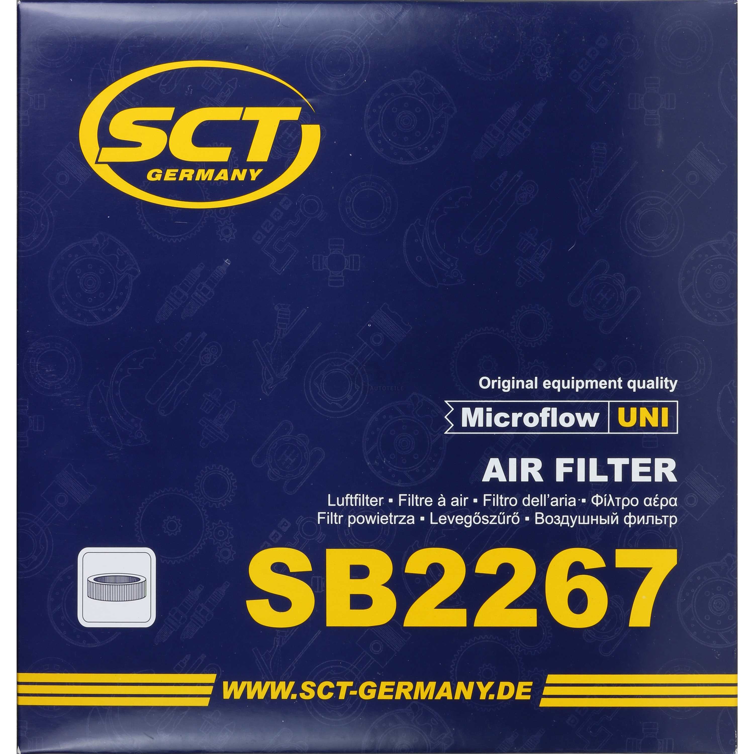 SCT Luftfilter Motorluftfilter SB 2267 Air Filter