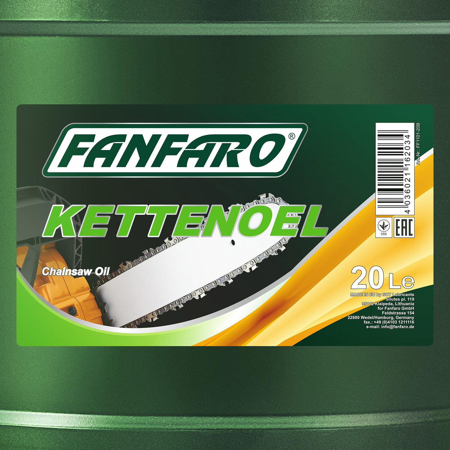 20 Liter  FANFARO FF1101-20 Kettenoel Chain Saw Oil Schmieröl