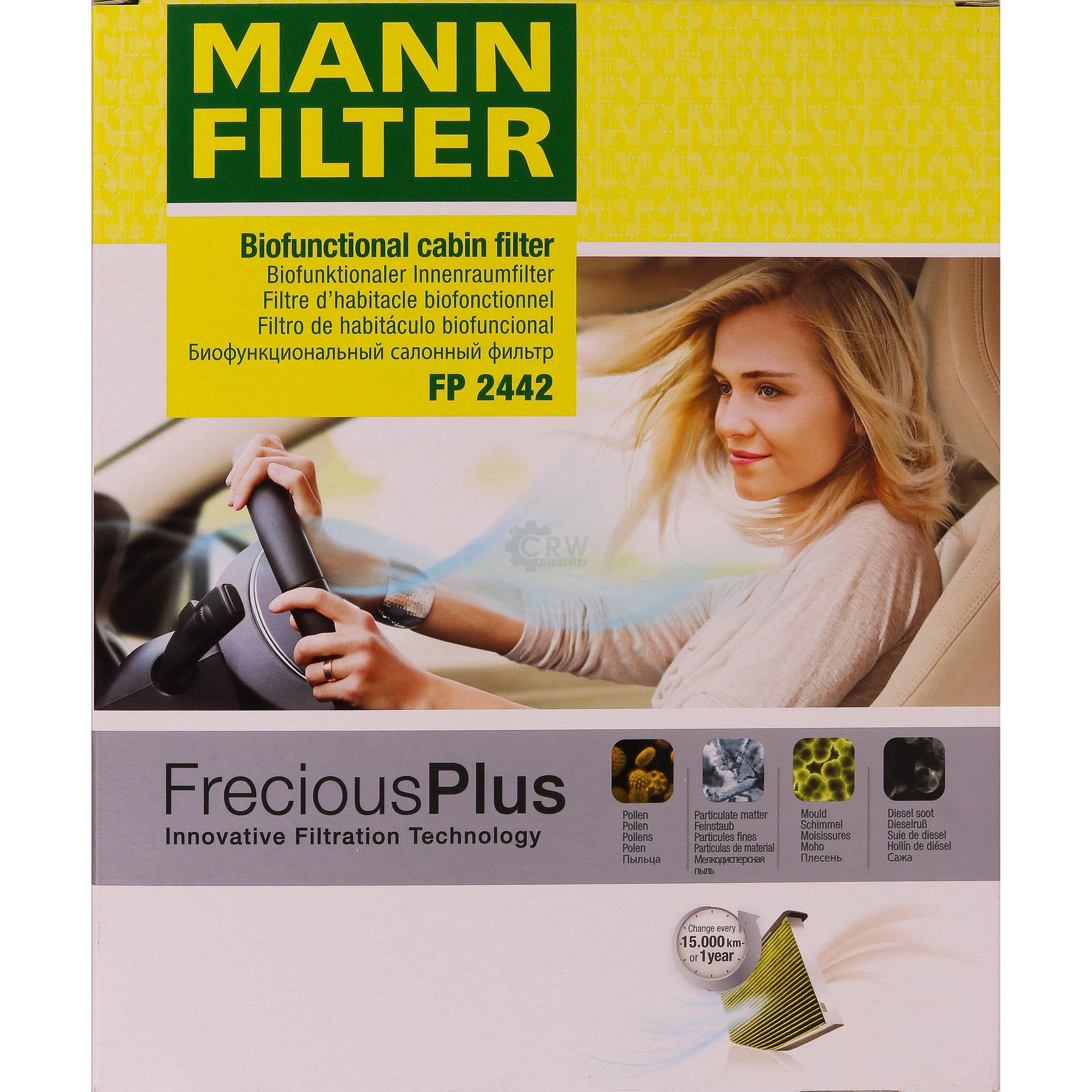 MANN-Filter Innenraumfilter Biofunctional für Allergiker FP 2442