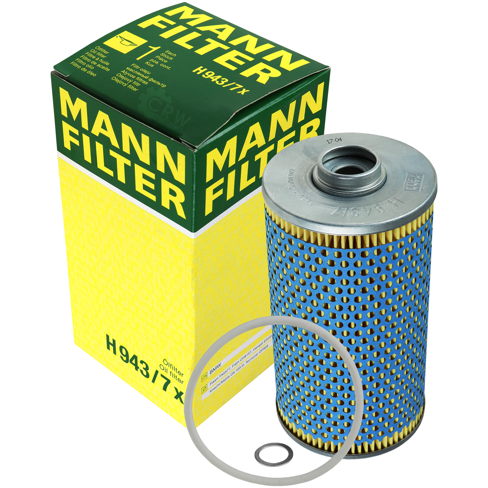 MANN-FILTER Ölfilter H 943/7 x Oil Filter