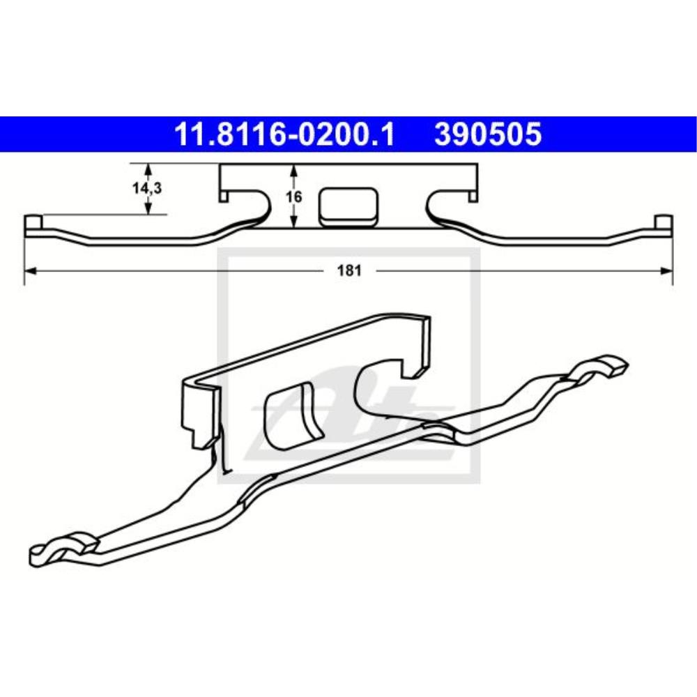 ATE 11.8116-0200.1 Feder, Bremssattel