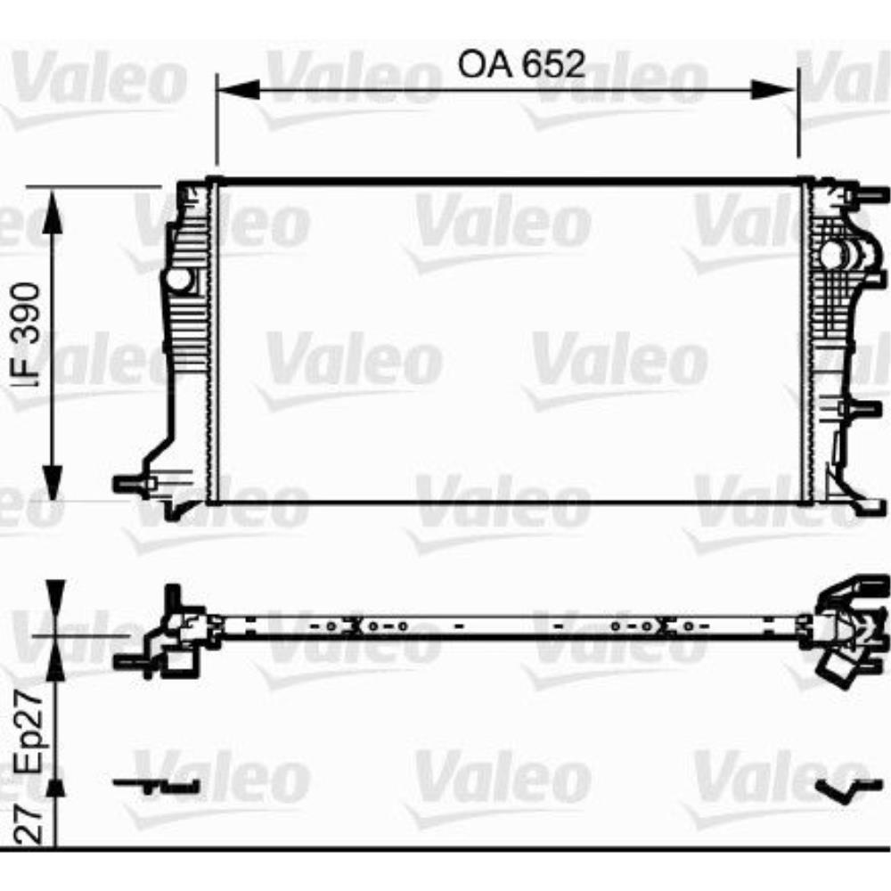 VALEO Wasserkühler Motorkühler Alu für Renault Scénic III JZ0/1_ 1.6 dCi 1.9