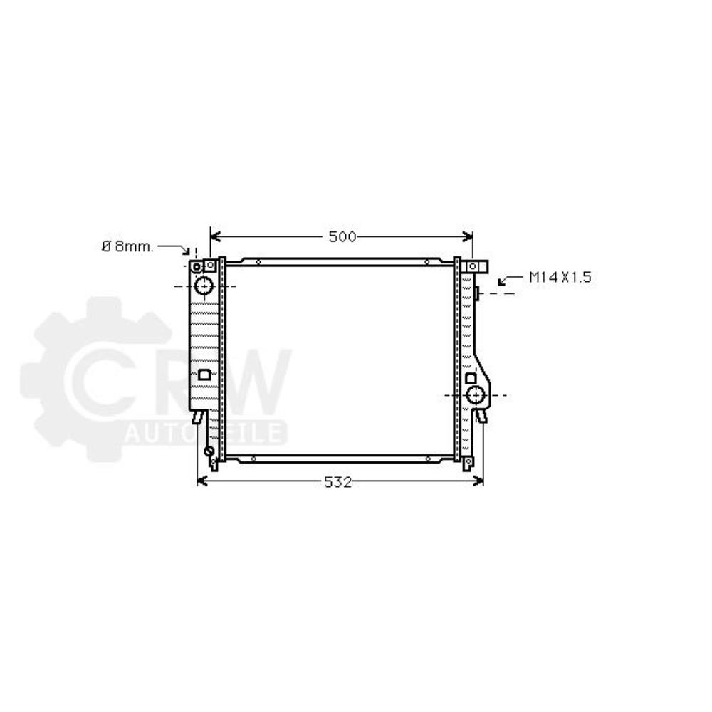 Kühler Motorkühlung Wasserkühler für BMW 3er Cabriolet E30 Touring