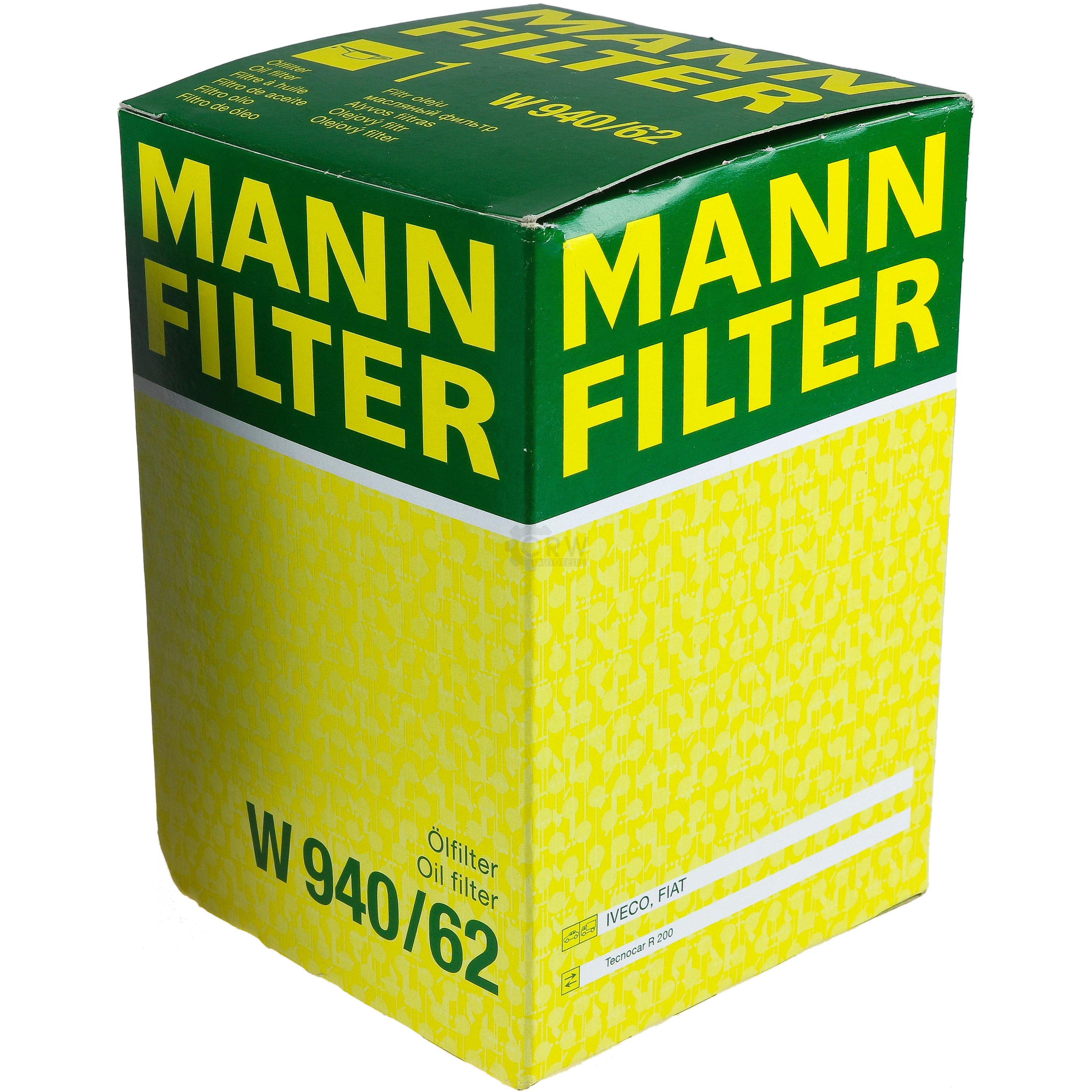 MANN-FILTER Ölfilter Oelfilter W 940/62 Oil Filter