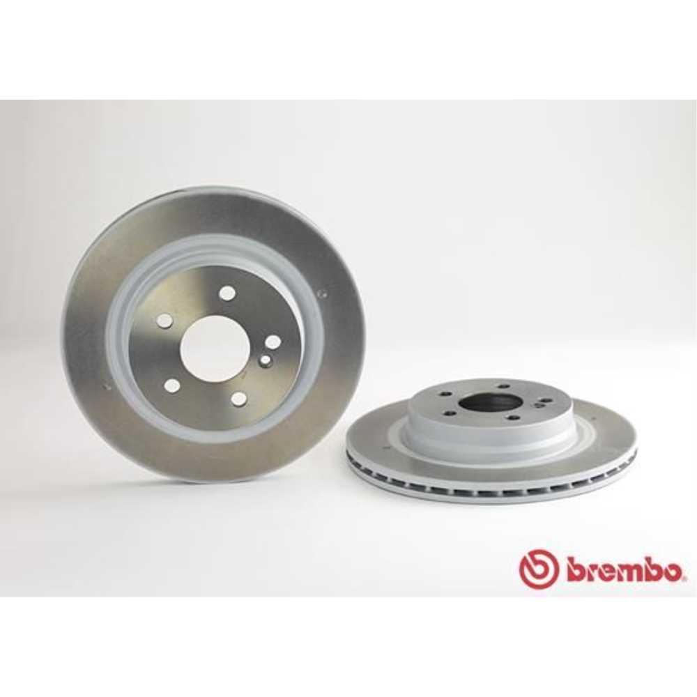 Brembo Satz Bremsscheiben belüftet hinten + Bremsbeläge für Mercedes C-Klasse