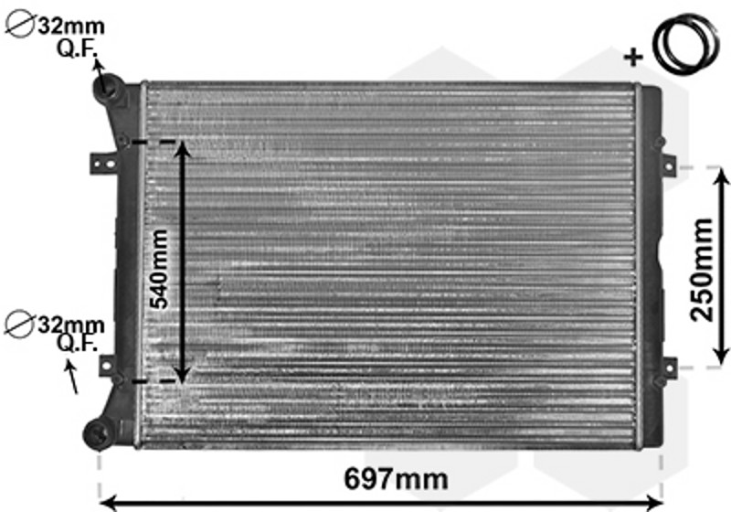 VAN WEZEL Wasserkühler mechanisch gefügt für VW Sharan 7M8 7M9 7M6 1.9 TDI