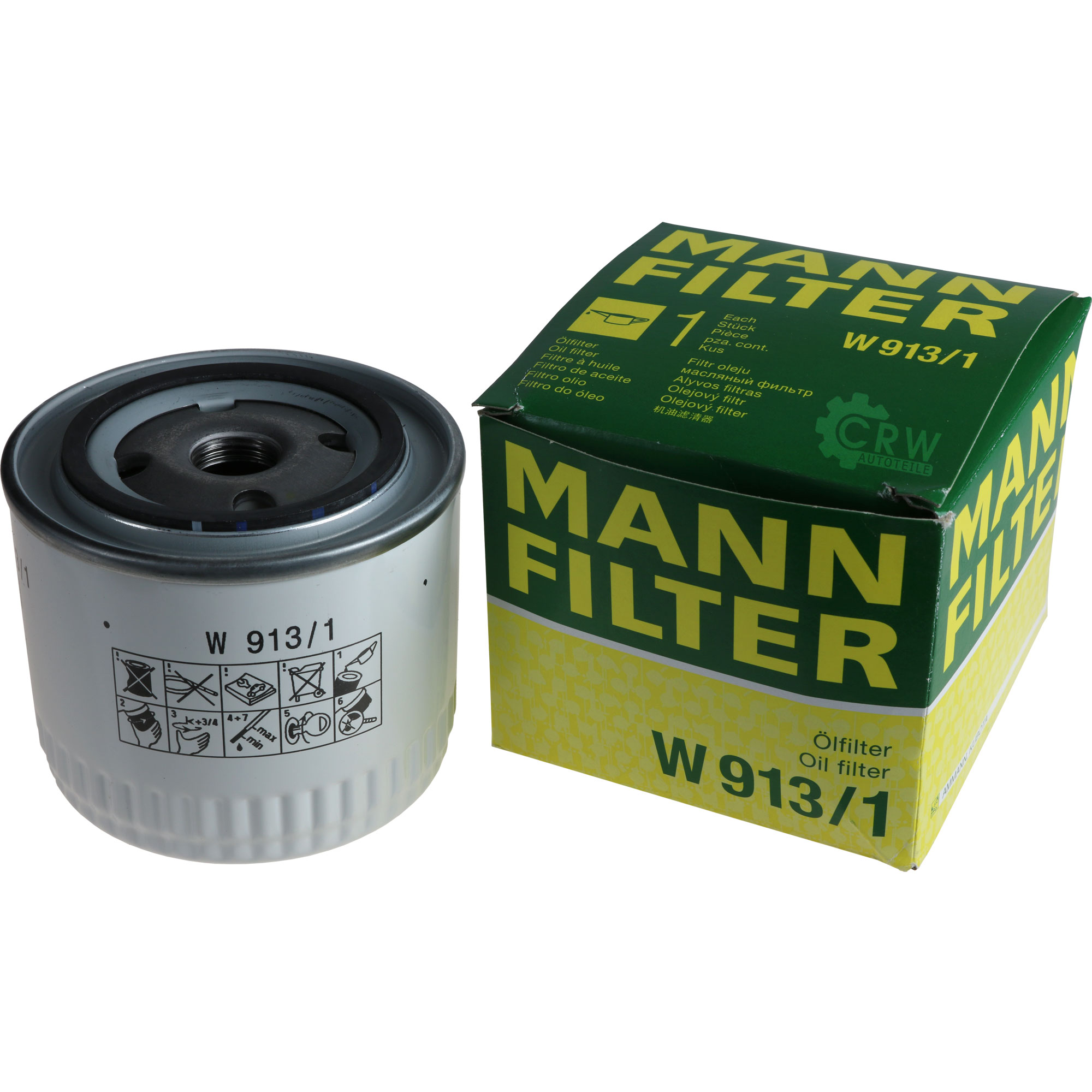 MANN-FILTER Ölfilter Oelfilter W 913/1 Oil Filter