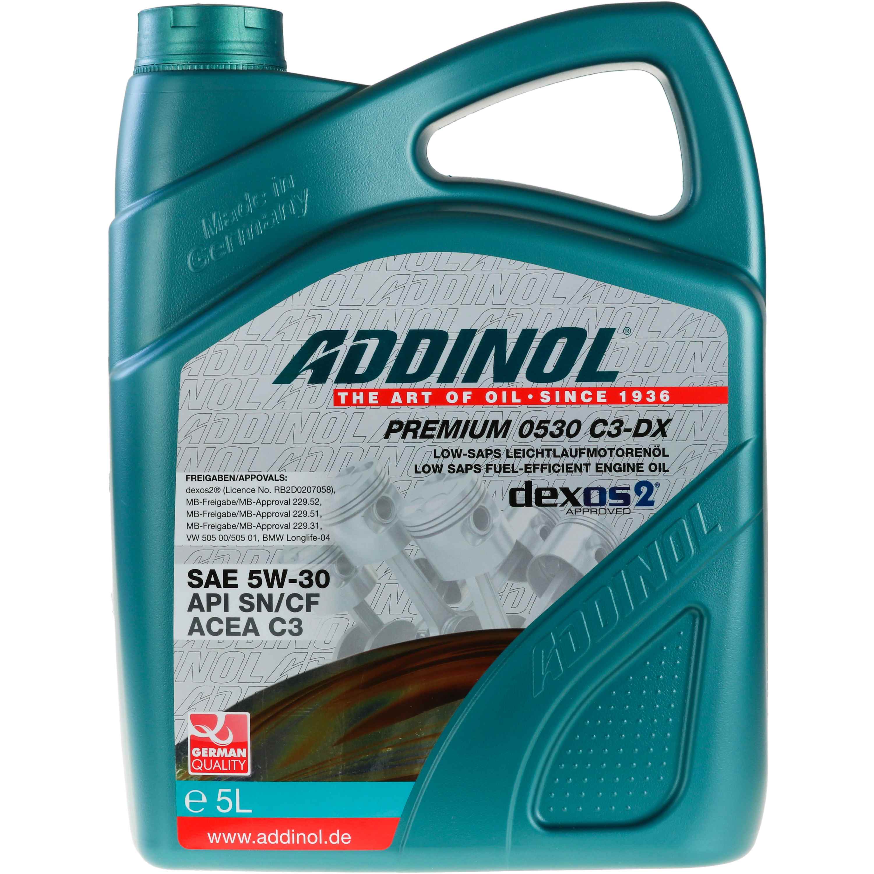 Addinol Premium 0530 C3-DX - 5w30 C3 Motoröl - GM Dexos 2