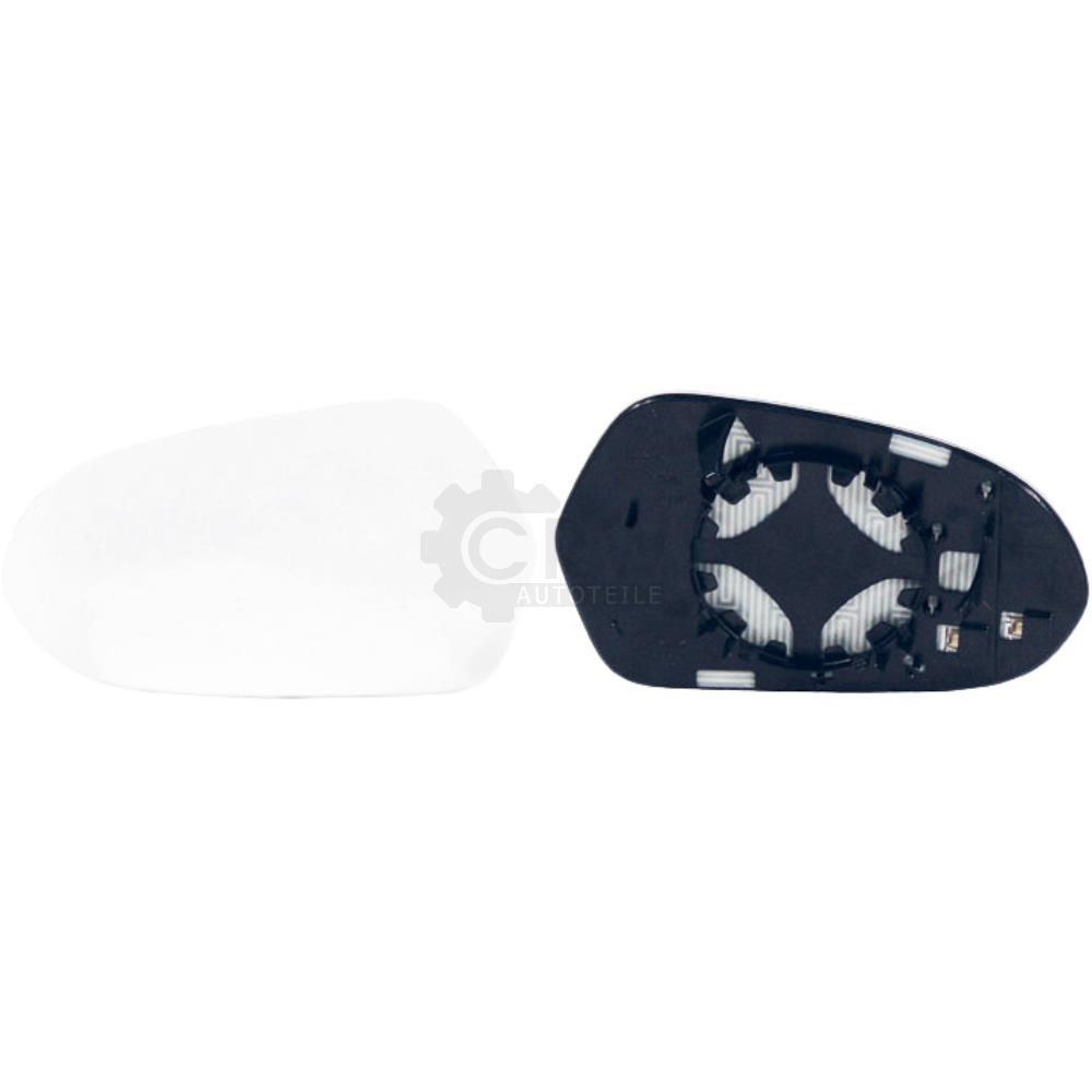 Spiegelglas + Haltefuss rechts für Audi A6 (4G2, C7) konvex beheizbar