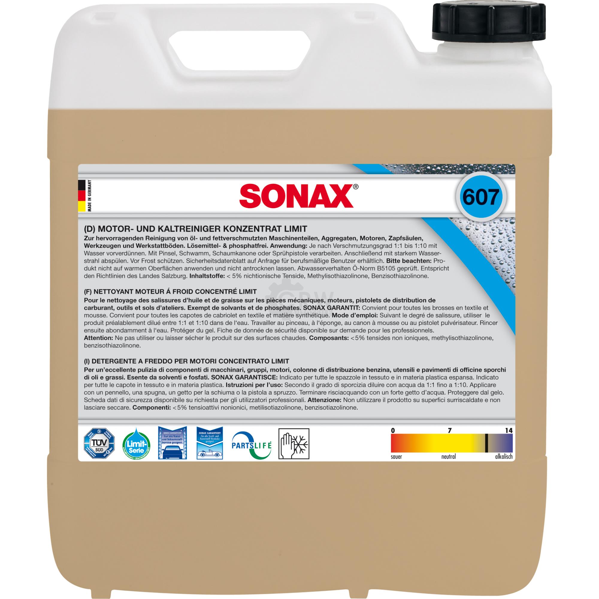 SONAX 06076000 Motor- & KaltReiniger Engine Cleaner Tensidreiniger 10L