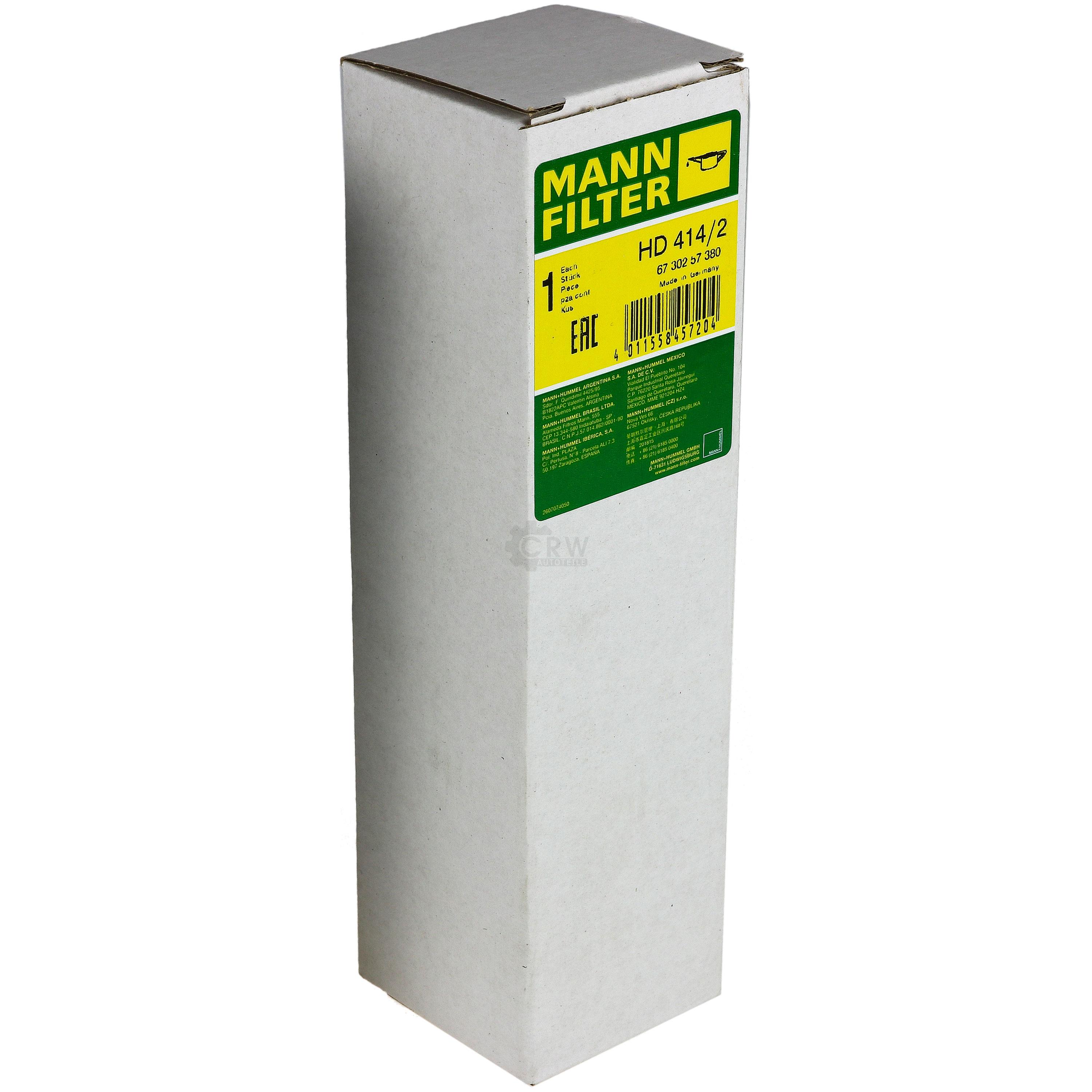 MANN-FILTER Filter für Arbeitshydraulik HD 414/2 Ölfilter Oil